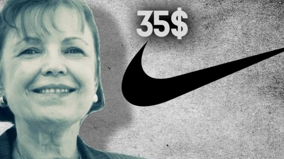 Carolyn Davidson sketching early Swoosh concepts on tissue paper