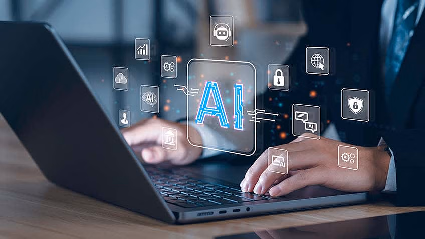 Visual representation of AI productivity systems for freelancers