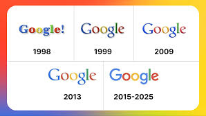 Evolution of Google logos from 1998 to 2025